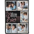 thumbnail image 4 of Best Mom Ever Custom Blanket with 5 Photos Personalized Picture Blanket Customized Gifts for Mom Grandma for Birthday Mother's Day Christmas, 15 Colors Available, 32"x48" Blankets, 4 of 5
