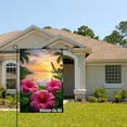 thumbnail image 2 of Jbralid Tropical Sunset Hibiscus Garden Flag For Spring Summer Home Outdoor Garden Yard Door Decor 12x18 inch, 2 of 4