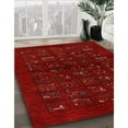 thumbnail image 3 of Ahgly Company Machine Washable Indoor Rectangle Contemporary Brown Red Area Rugs, 2' x 5', 3 of 7