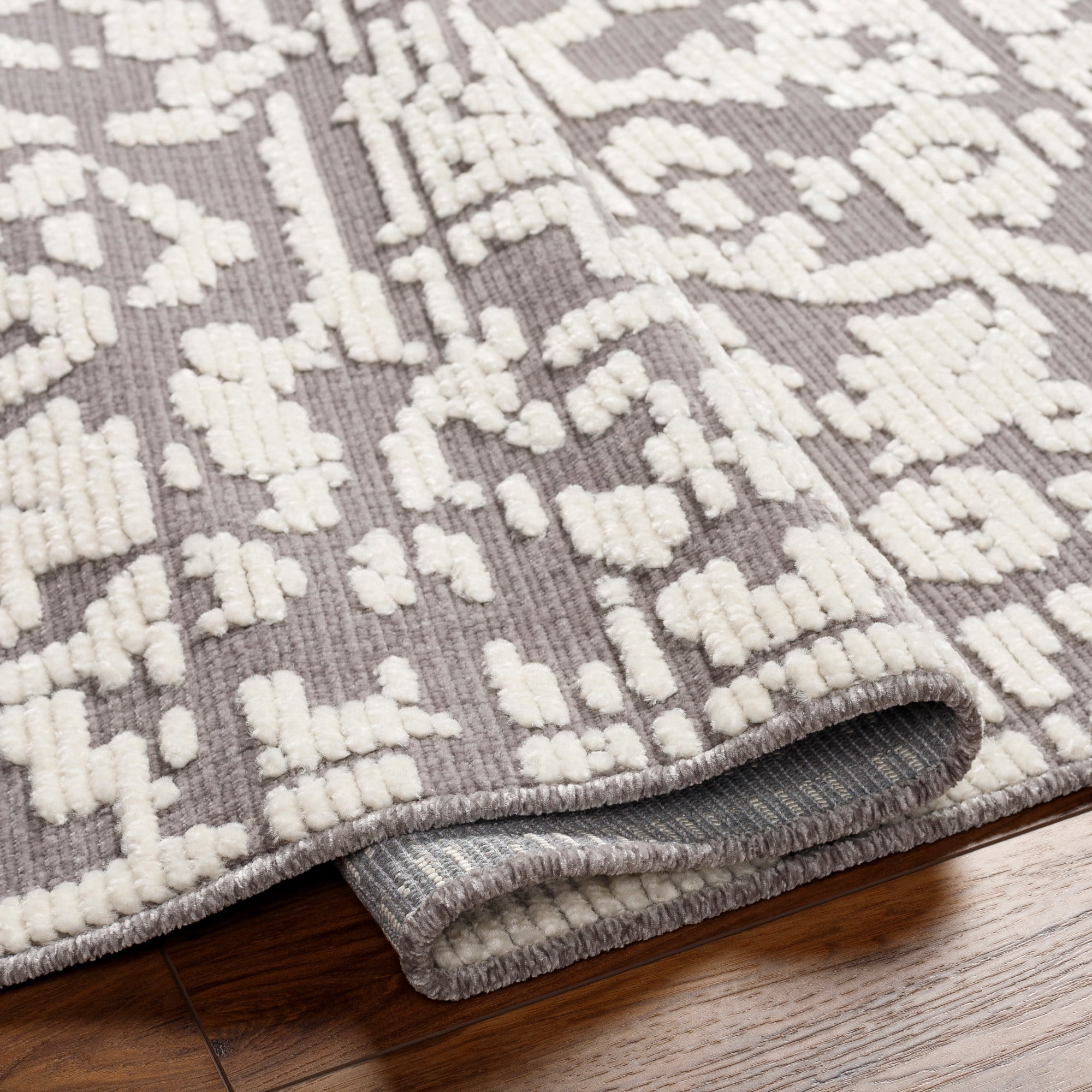 Artistic Weavers  Gray/Cream 2'6" x 8'  Machine Washable Runner Area Rug