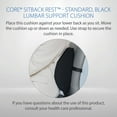 thumbnail image 7 of Core Products Sitback Rest Cushion Lumbar Support for Lower Back & Office Chair, Adjustable Strap Contoured Foam, Black - 13" x 14" x 5", 7 of 7