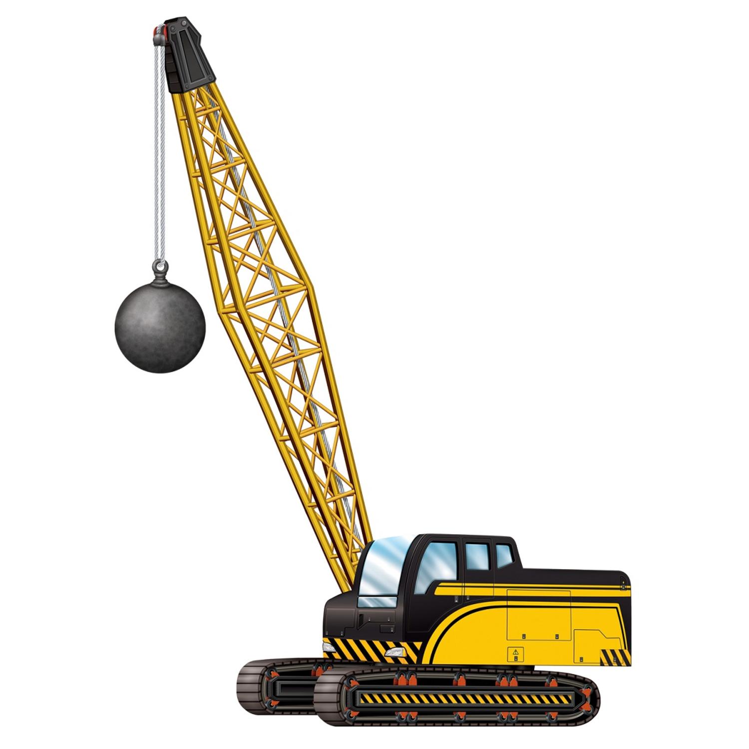 Pack Of 12 Jointed Construction Crane With Wrecking Ball Decorations 38 Pack Of 12 Jointed Construction Crane With Wrecking Ball Decorations 38