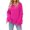 Hot Pink, variant on Vedolay Women's 2023 Sweaters Womens V Neck Long Sleeve Pullover Casual Lapel Collar Knit Sweaters,Black M