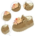 thumbnail image 7 of Platform Slippers for Women Fuzzy House Shoes Slip on Winter Snow Boots Xmas Cartoon Decor Round Toe Booties, 7 of 7