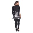 thumbnail image 3 of White Mark Women's Plus Size 3/4 Sleeve Yanette Tunic Top, 3 of 3