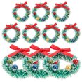 thumbnail image 3 of 10 Uds. Guirnalda navideña, decoración de corona navideña, guirnalda para puerta delantera, adorno colgante de Navidad, 3 of 6
