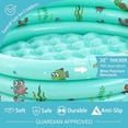 thumbnail image 3 of Piscine pour Enfants, (Verte) Piscine Gonflable Ronde, 100x35cm Piscine Pataugeoire Gonflable, Piscine Pataugeoire, Piscine Ronde Pataugeoire, Piscine Gonflable pour Enfants, Piscine d'Eau Intérieure et Extérieure pour Enfants, 3 of 5