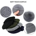 thumbnail image 5 of 4 piezas Trawler Beanie Watch Hat Roll up Edge Skullcap Fisherman Beanie Unisex JAMW Sencillez, 5 of 5