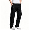 thumbnail image 2 of Men 6 Storage Utility Cargo Pants Stretch Ripstop Tapered Hiking Work Pants S-XXL（1 piece） without belt, 2 of 10