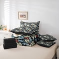 thumbnail image 6 of Homewish Chic Floral Flowers 7pcs Bedding Comforter Set For Kids Teens Adults,Exotic Style Queen Bedding Sets Super Cozy,Retro Vintage Queen Sheet Sets,Ultra Soft Home Decor,Reversible, 6 of 8
