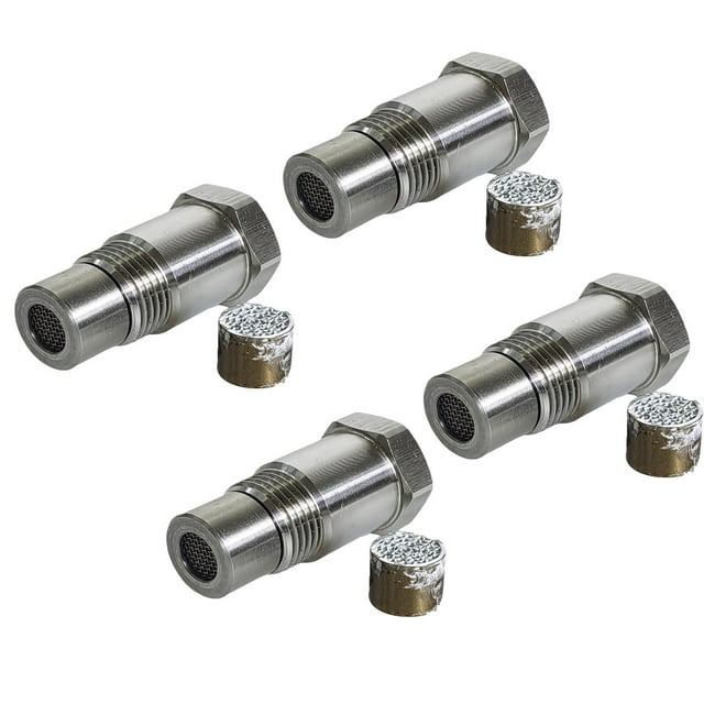 TopLLC 1pc/2pc/3pc/4pc Stainless Steel Auto Parts Joint Extension Adapter With Built-in Filter Extend connector