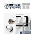 thumbnail image 5 of Tie Up Valance Curtain for Kitchen, Abstract Geometric Squares Rod Pocket Short Curtains Adjustable Tie-Up Shade Valances, Modern Blue Lines Art Window Treatment for Bathroom Living Room Bedroom, 5 of 7