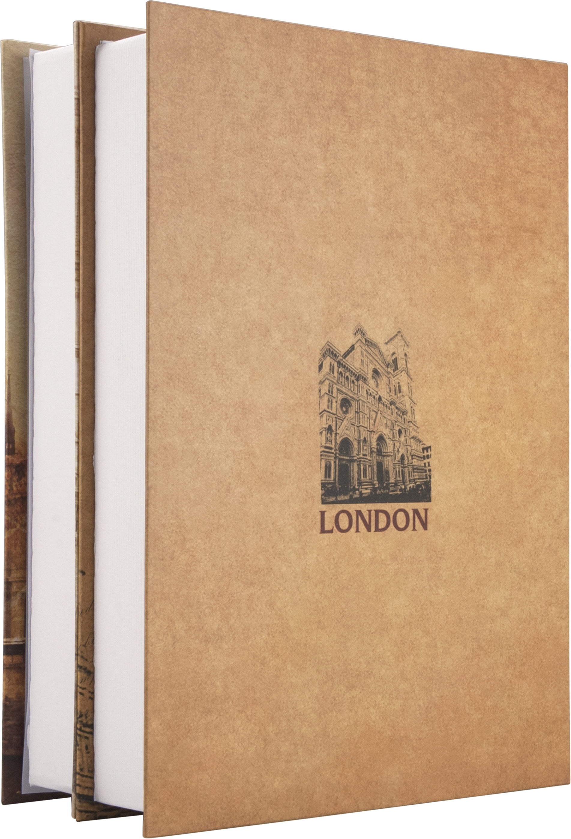 Paris and London Dual book Lock box with Key Lock