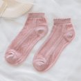 thumbnail image 4 of Solid Color Ankle Socks: 6 Pairs Simple Short Breathable Mesh Socks Casual Socks, 4 of 10