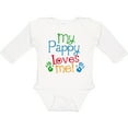 thumbnail image 3 of Inktastic My Pappy Loves Me Boys or Girls Long Sleeve Baby Bodysuit, 3 of 5