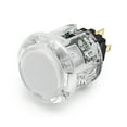 thumbnail image 1 of Cateissary Botón pulsador LED Cool Small Rocker Buttons Multiusos Diseño especial de moda Arcade Press Gaming Game Machine Arcades Videojuegos y accesorios Blanco transparente, luz blanca 30 mm, 1 of 6