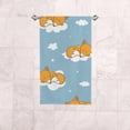 thumbnail image 6 of GZHJMY Fingertip Hand Towels, 2 Pack Pcs Cute Sleeping Foxes Clouds and Stars Absorbent Face Bath Towels for Bathroom Kitchen, 30"x15", 6 of 6
