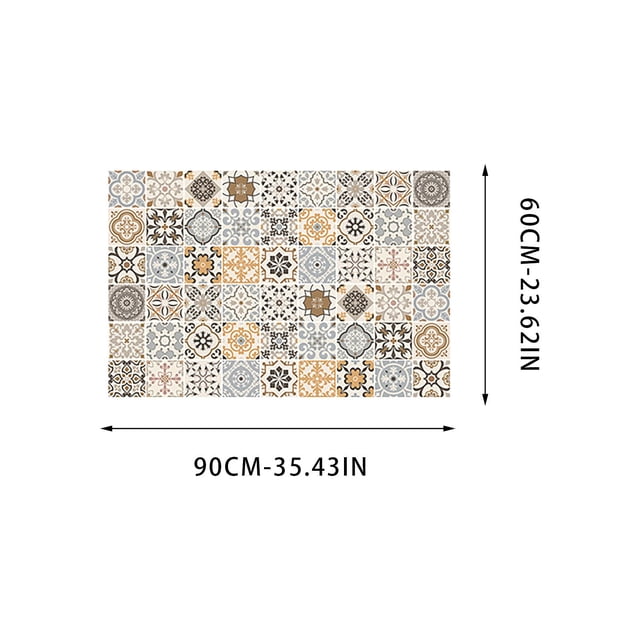 Sktrjpolfis Adhesive Tile Art Wall Stickers, Waterproof High Temperature Resistant, DIY Decor for Kitchen Bathroom Surfaces