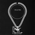thumbnail image 4 of Men Women Hip Hop Dinosaur Pattern Pendant Necklace with 15mm Cuban Chain HipHop Iced Out Bling Necklaces Fashion Charm Jewelry, 4 of 6