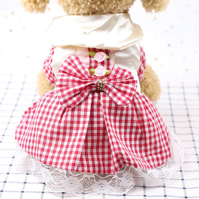Vestido para perro, vestido de tutú para perro con lazo, bonito vestido dulce para mascotas pequeñas, color rosa Xs