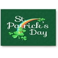 thumbnail image 2 of Door Mat 30 x 18 Inch Welcome Mat Front Floor Mats, Non Slip Indoor Carpet/Absorbent Outdoor Shoes Scraper, St. Patrick''s Day Rainbow and Shamrock Low-Profile Rugs Doormats for Entryway, 2 of 6