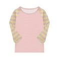 thumbnail image 6 of NAISIBABY Girls Long Sleeve Tops 7 T, Fashion Striped Round Neck Casual Pullover T-Shirt Pink(4-15T), 6 of 7