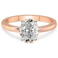 thumbnail image 4 of IGI Certified 3 Carat Oval Shape Lab Grown Diamond Engagement Ring | 14K Rose Gold | Malissa Solitaire Diamond Ring | FG-VS1-VS2 Quality Friendly Diamonds, 4 of 6