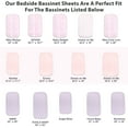 thumbnail image 2 of 5 Pack Bedside Sleeper Bassinet Fitted Sheets, Organic Cotton, 33x20x4 Inches, Compatible with Pads Size Between 17-21 in Width, 29-33 in Length, and 1.5-4 in Thick, 2 of 4