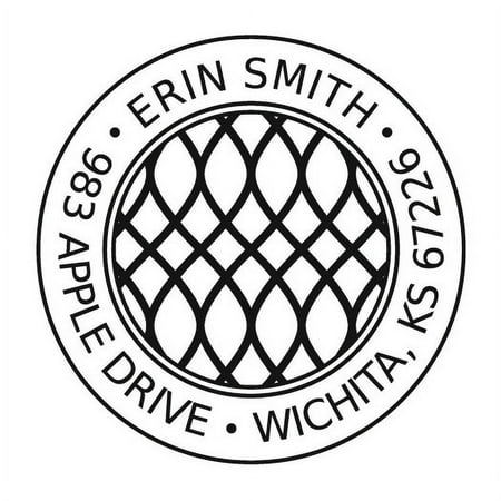 Personalized Round Self-Inking Rubber Stamp - Smith Tight Lace (Light)