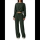 thumbnail image 3 of Conjunto de Chándal de 2 Piezas para Mujer: Sudadera Corta con Parte Delantera y Pantalón Deportivo de Pierna . Conjunto de Estar por Casa. Verde Oliva XXL, 3 of 8