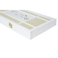 thumbnail image 2 of Legacy Decor Floral Accented 3 Panel Room Divider, 71" Tall, White, 2 of 3