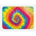 thumbnail image 1 of Tie Dye Bath Mat, Colorful and Abstract Batik Pattern with Spiral Shape Shibori Hippie Style, Plush Bathroom Decor Mat with Non Slip Backing, 29.5" X 17.5", Multicolor, by Ambesonne, 1 of 2