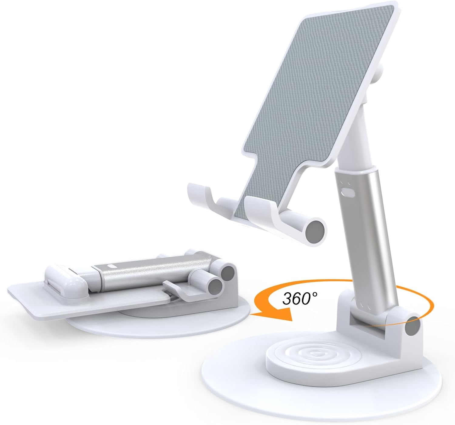 YSTINNG Cell Phone Stand for Desk Swivel, Phone Holder Stand Foldable, Portable Hands Free Mobile Phone Stand for Office, Travel, Video Recording C311-6464