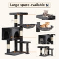 thumbnail image 3 of Árbol para Gatos BestPet de 94 cm con Poste Rascador y Hamaca, Gris Claro, 3 of 7