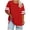 Red, variant on Womens Plus Size Tops Summer Loose Fit Tee Shirt Striped Colorblock Short Sleeve Crewneck T-shirts XL-5X (XL, Black)