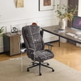 thumbnail image 2 of VINGLI Chenille Executive Ergonomic Fabric Office Chair with 100-130° Recline, High-Back Desk Chair with Adjustable Base &Padded Back & Wheels, Comfy Chair for Gaming, Computer, Home Office,Dark Gray, 2 of 9