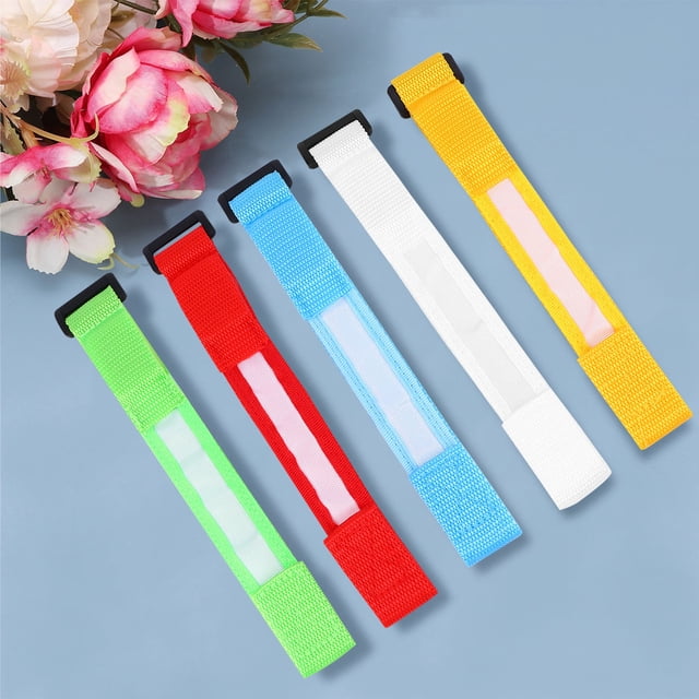 TEHAUX 5Pcs Blue Led Glow Bracelets Luminous Arm Straps For Girls Festivals