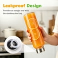 thumbnail image 3 of Tarvako 6 Set 18oz Glass Juice Bottles with Lids, Reusable Glass Water Bottles with Stainless Steel Cap for Refrigerator, Juicing, 100% Leak Proof, BPA Free, Juice Bottle Drinking Jar Containers, 3 of 8