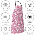 thumbnail image 5 of Pofeuu Cute Rabbit Print Waterproof Apron with Pockets Adjustable Cooking Aprons Kitchen Bib for Baking Household Cleaning, 5 of 8
