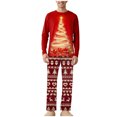 thumbnail image 4 of Gytharion Family Christmas Pajamas Matching Sets Cute Christmas Tree Print Long Sleeve Sleepwear and Plaid Pants 2 Piece Xmas PJs Set Winter Soft Comfy Holiday Loungwear for Family, 4 of 9