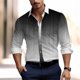 thumbnail image 1 of Camisa hawaiana de moda para hombre color degradado informal para exteriores suave cómoda ligera y transpirable nueva talla grande, 1 of 6