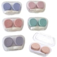thumbnail image 1 of 6 Pack Portable Mini Contact Lens Cases, Colorful Contact Lens Container Holder with Storage Box Tweezers Wearing Stick Kit for Travel & Home (Colour), 1 of 7