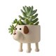 thumbnail image 2 of Maceta de cerámica con forma de perro para suculentas, cactus, plantas pequeñas, decoración de escritorio, estante para el hogar y la oficina, regalo para amantes de las plantas, accesorio de jardine, 2 of 2