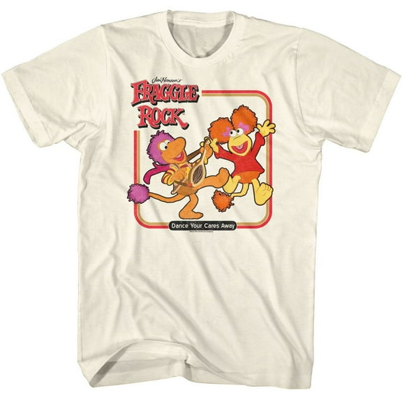 Fraggle Rock Dance Squares Natural Adult T-Shirt