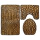 thumbnail image 1 of Juego de alfombras de baño ABPHQTO de 3 piezas Textura de piel de cocodrilo dorado, 1 of 2