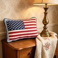 thumbnail image 5 of Flag Decorative Throw Pillow Cover, Knitted Patriotic Pillow Cover with Velvet Back, Home Decor Accent Pillow, 9in x 15in Polyester Cushion For Living Room, Bedroom, Office, Sofa, 5 of 6
