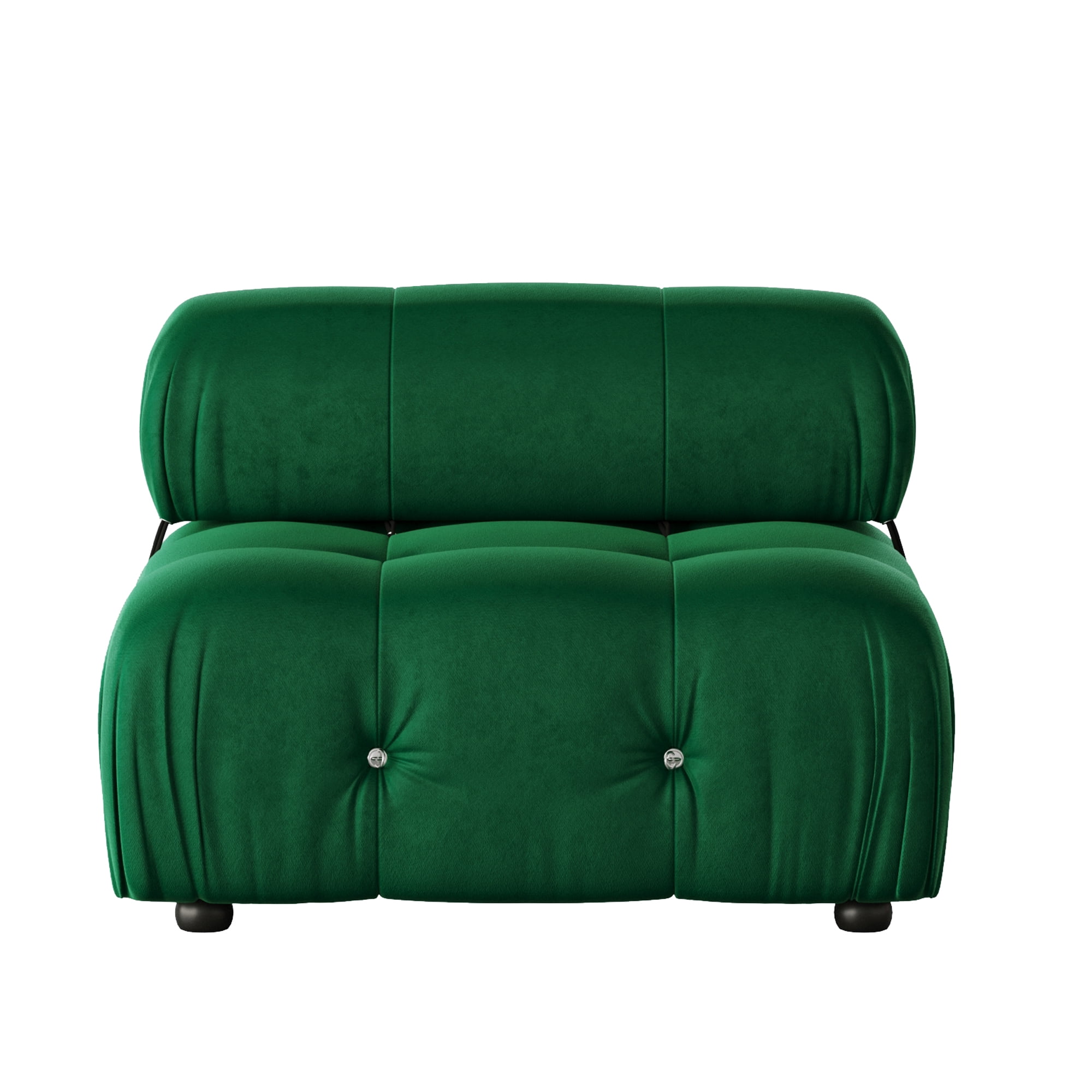 bokifol 139"Modern Sectional Sofa,Suede Fabric Modular Couch,4 Seats Oversized Sofa for Living Room,Green
