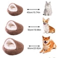 thumbnail image 2 of Cama redonda de felpa suave para mascotas, cama para gatos, sueño mejorado, cojín esponjoso para perros, cama cueva para gatos, 2 of 6