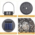 thumbnail image 5 of Luz solar al aire libre Luz de jardín colgante Luz de metal para patio Jardín Arte Accesorios de jardín Decorar porche, césped, patio, 15 * 15 * 16 CM JAMW Sencillez, 5 of 5