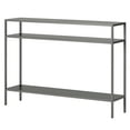 thumbnail image 7 of Evelyn&Zoe Ricardo 42" Wide Rectangular Console Table with Metal Shelves in Gunmetal Gray, 7 of 7